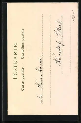 Sonnenschein-AK Angler auf einer Holzbrücke im Schein der Abendsonne