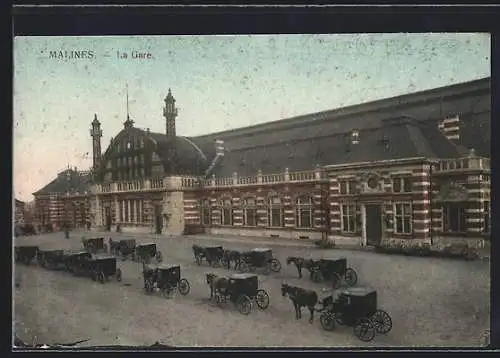 AK Malines, La Gare
