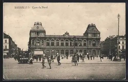 AK Brüssel / Bruxelles, Gare du Nord - Bahnhof