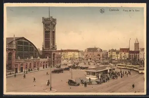 AK Ostende, Place de la Gare