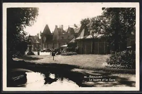 AK Beauvais, Le Square et la Gare, Bahnhof