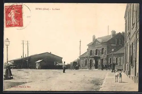 AK Meru /Oise, La Gare