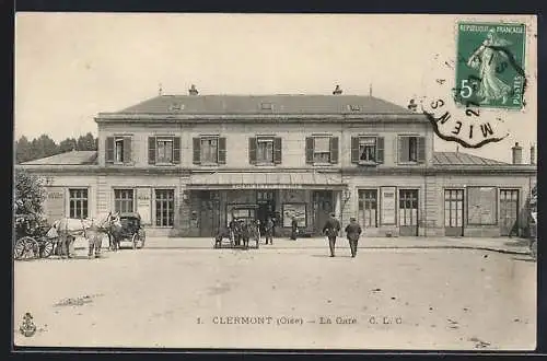 AK Clermont /Oise, La Gare