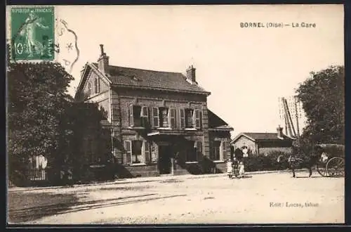 AK Bornel /Oise, La Gare