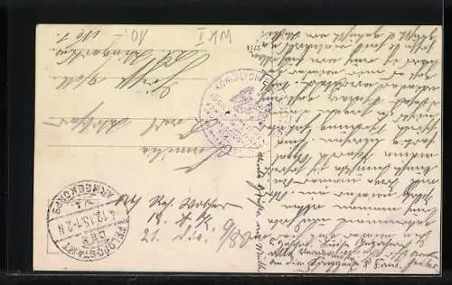 Foto-AK Zwei Soldaten auf einem Pferdegespann vor einem Gehöft