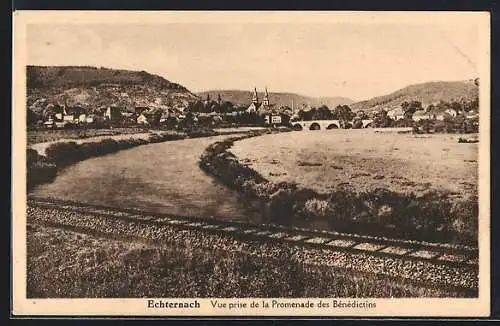 AK Echternach, Vue prise de la Promenade des Bénédictins