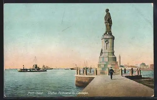 AK Port Said, Statue Ferdinand de Lesseps