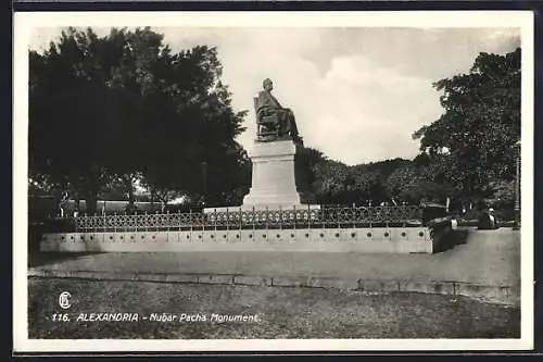 AK Alexandria, Nubar Pacha monument