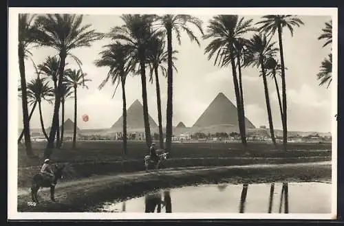 AK Cairo, Blick auf die Pyramiden