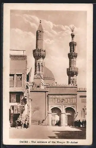 AK Cairo, The entrance of the Mosque El-Azhar