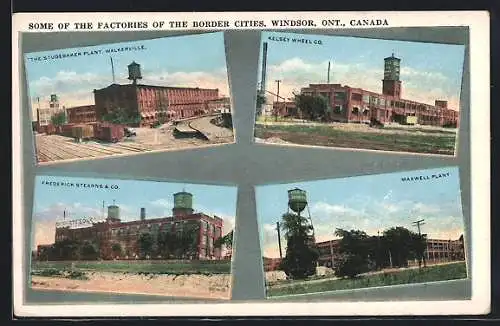 AK Windsor /Ont., Some Factories of the Border Cities, Studebaker Plant, Kelsey Wheel Co., Maxwell Plant