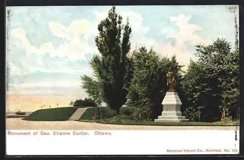 AK Ottawa, Monument of Geo. Etienne Cartier