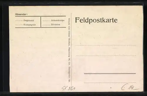 AK Der feldgraue Floh, Ein Floh plagt Soldaten