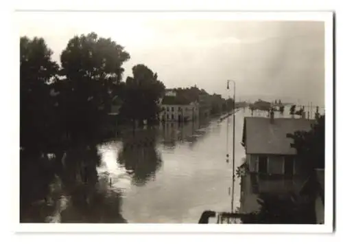 6 Fotografien Otto Wymlatil, Wien, Ansicht Wien, Stadtansicht beim Hochwasser 1954, Flut-Katastrophe, Überschwemmung