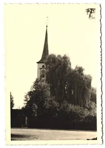 Fotografie unbekannter Fotograf, Ansicht Oberensingen, Kirchturm