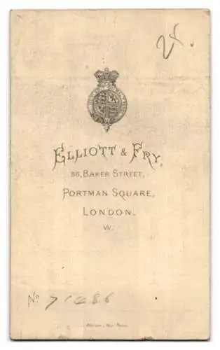 Fotografie Elliott & Fry, London, Baker Street 55, Profilansicht eines Mannes