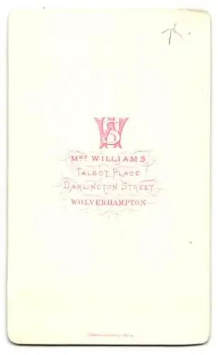 Fotografie Mrs. Williams, Wolverhampton, Darlington Street, Portrait eines jungen Mannes