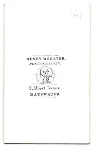 Fotografie Henry Webster, Bayswater, Albert Terrace 2, Porträt einer Dame