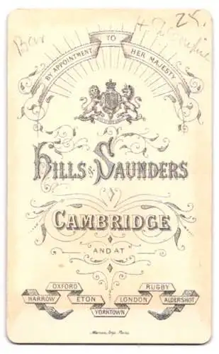 Fotografie Hills & Saunders, Cambridge, Brustporträt eines Mannes