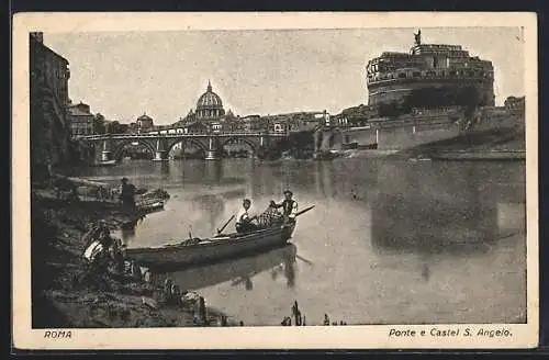 Künstler-AK Rom, Castel Sant`Angelo