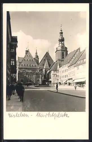 AK Eisleben, Marktplatz nit Geschäften