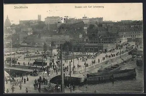 AK Stockholm, Slussen och Carl Johanstorg, Strassenbahn