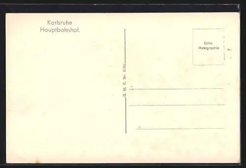 AK Karlsruhe, Strassenbahn am Hauptbahnhof