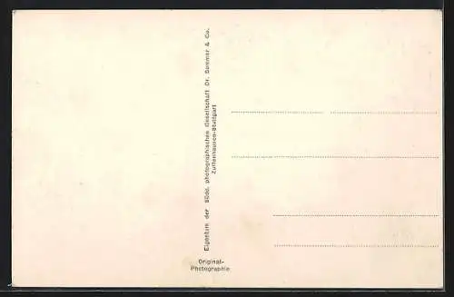 AK Karlsruhe, Strassenbahn vor der Hauptpost m. 109er Denkmal