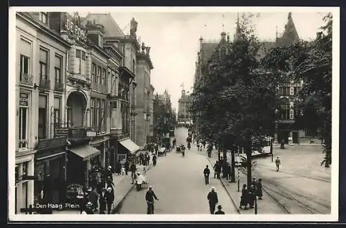 AK Den Haag, Plein, Ortsansicht mit Strassenbahn