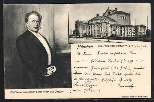 AK München, Das Prinzentheater, Hoftheater-Intendant Ernst Ritter von Possart