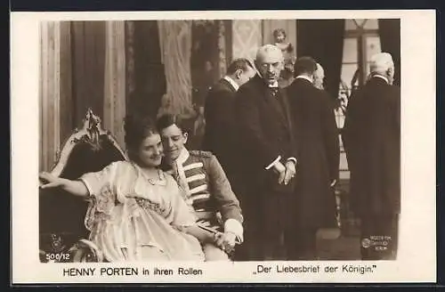 AK Schauspielerin Henny Porten in einer Szene aus dem Film der Liebesbrief der Königin