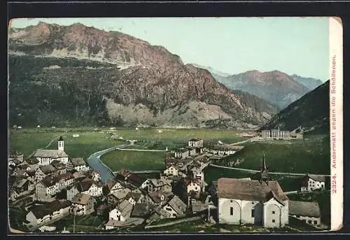 AK Andermatt, Ortstotale, an der Kirche