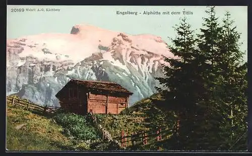 AK Engelberg, Alphütte mit dem Titlis