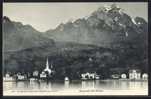 AK Hergiswil, Seeansicht mit Pilatus