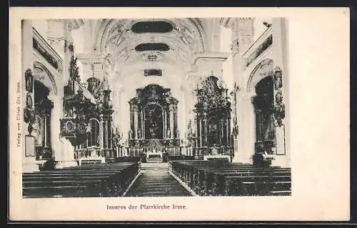 AK Irsee, Innenansicht der Pfarrkirche