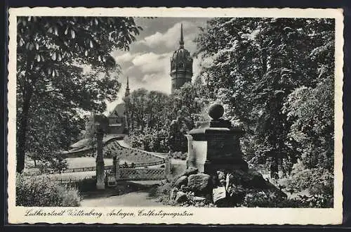 AK Wittenberg / Lutherstadt, Anlagen mit Entfestigungsstein