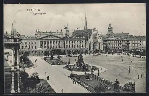 AK Leipzig, Blick auf den Augustusplatz