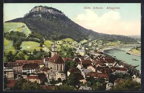 AK Königstein / Sächs. Schweiz, Panoramaansicht