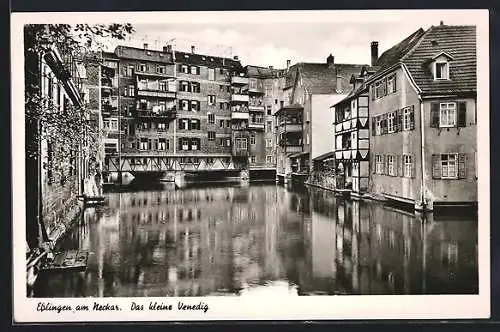 AK Esslingen am Neckar, Wohnhäuser im kleinen Venedig