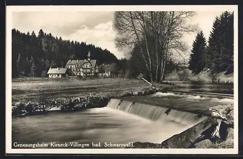 AK Villingen /Schwarzwald, Genesungsheim Kirneck, vom Wehr gesehen