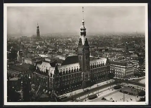 AK Hamburg, Blick auf das Rathaus