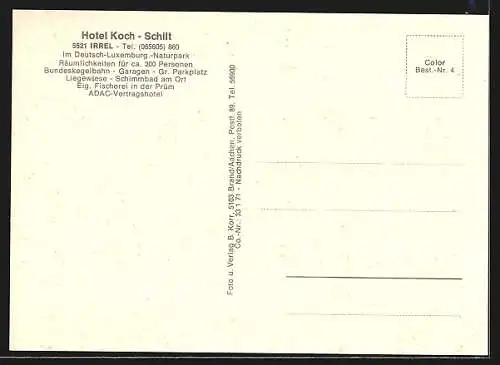 AK Irrel, Das Hotel Koch-Schilt, Gartenbereich