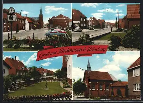 AK Kirchhoven b. Heinsberg, Partie an der Kirche, Strassenpartie