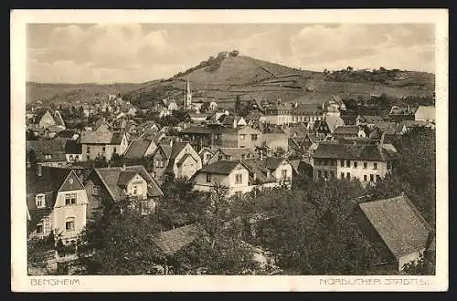 AK Bensheim, Ortsansicht nördlicher Stadtteil