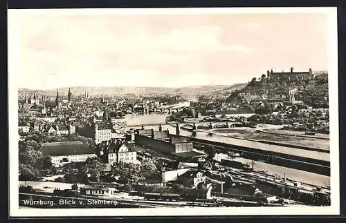 AK Würzburg, Blick vom Steinberg auf den Ort