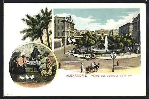 AK Alexandrie, Place des Consuls Cote Est