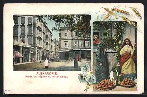 AK Alexandrie, Place de l'Eglise et Hotel Abbat