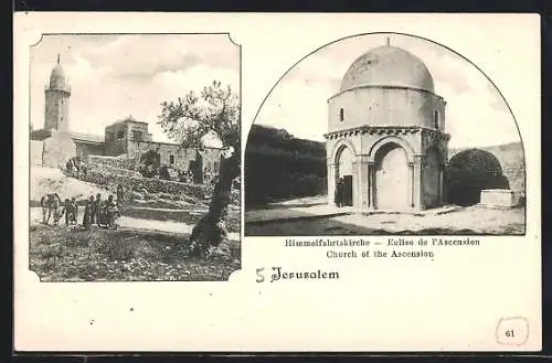 AK Jerusalem, Blick auf die Himmelfahrtskirche