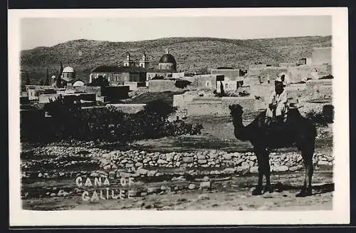 AK Cana of Galilee, Camel rider in front of the village