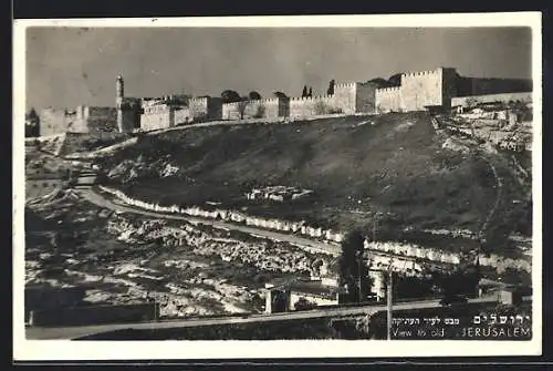 AK Jerusalem, View to the old town